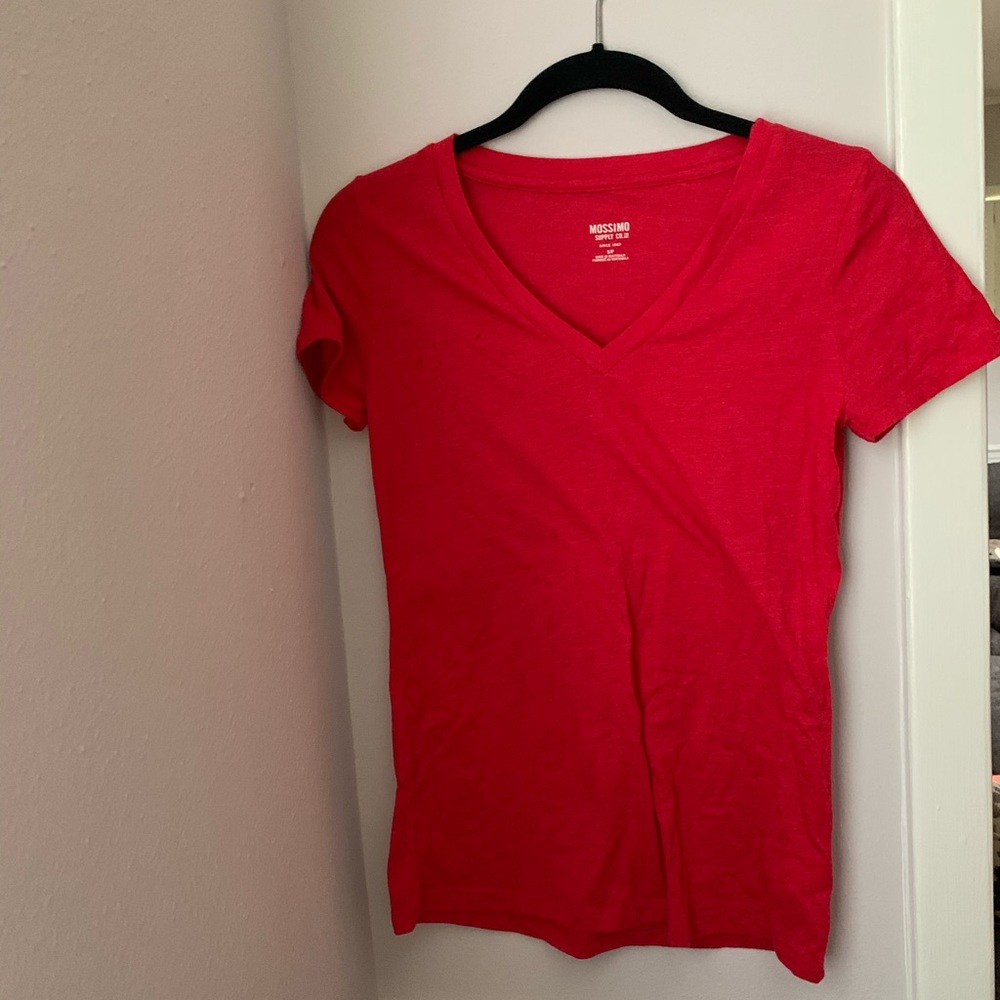 Red V-Neck Mossimo T-Shirt from Target